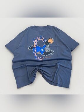 Bobby Fresh T-Shirt Size 2XL Streetwear Basketball Blue T-Shirt Y2K